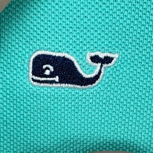 Vineyard Vines Shirt Polo Mens XL Aqua Blue Rugby Short‎ Sleeve Logo Cotton NEW - Picture 5 of 9